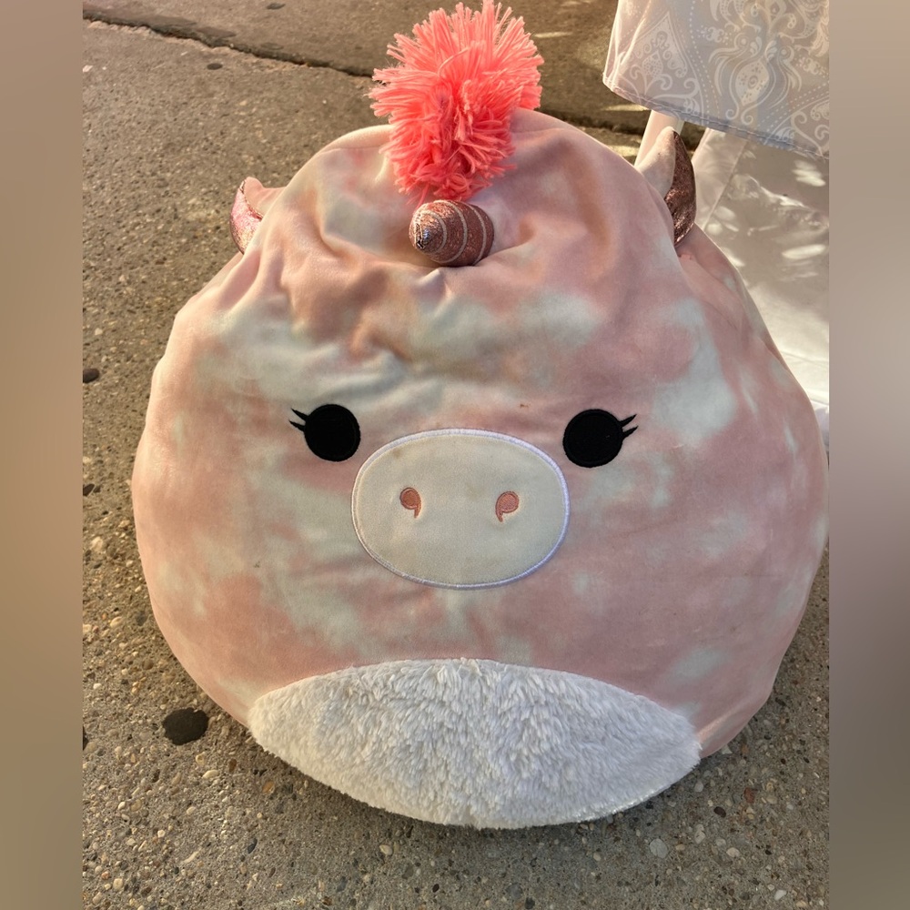 Squishmallows Liel The Unicorn 16" Plush, Pink & White Marbled Unicorn